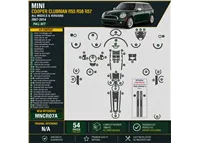 Mini Cooper Clubman R55 R56 R57 2007-2014 kit 3D de molduras interiores para salpicadero 57 piezas