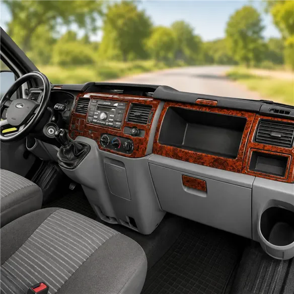 Ford Transit 2010-2014 kit 3D de molduras interiores para salpicadero 24 piezas