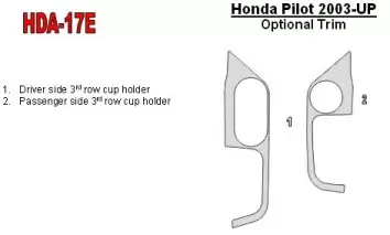 Honda Pilot 2003-2004 3rd Row Cupholder Decor de carlinga su interior