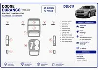 Dodge Durango 2011+ kit cruscotto 3D