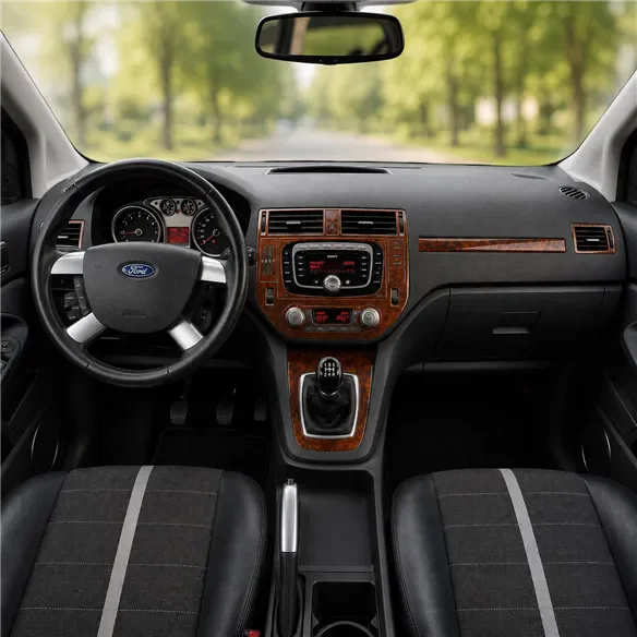Ford Kuga I 2008-2013 kit 3D de molduras interiores para salpicadero 12 piezas