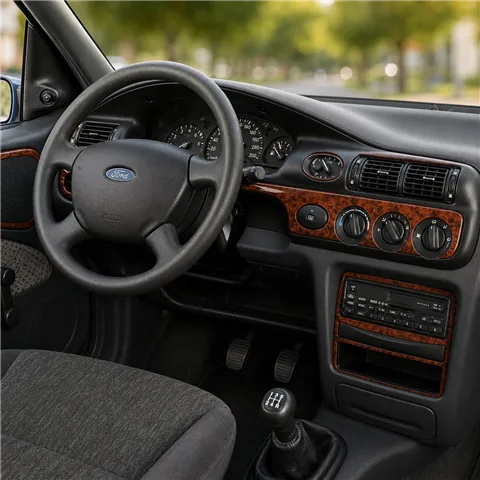 Ford Escord 1995-2000 3D interieur dashboard decoratieset dashboard decor 12-delen