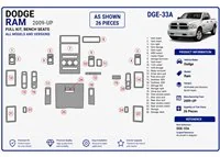 Dodge Ram 2009+ kit cruscotto 3D