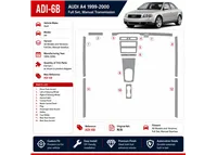 Audi A4 1999-2000 set completo; cambio manuale kit rivestimento cruscotto e interni 3D