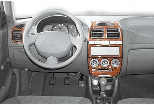 Hyundai Accent 01.01-12.05 3M 3D Interior Dashboard Trim Kit Dash Trim Dekor 14-Parts