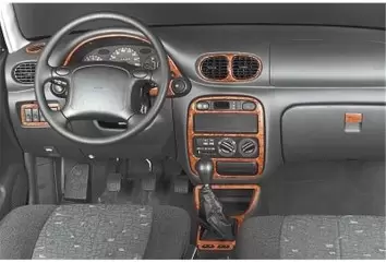 Hyundai Accent 09.94 - 12.00 Kit Rivestimento Cruscotto all'interno del veicolo Cruscotti personalizzati 9-Decori