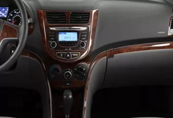 Hyundai Accent Blue 01.2011 3D Decor de carlinga su interior del coche 18-Partes
