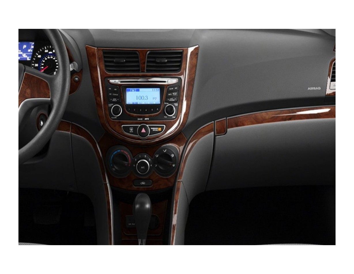 Hyundai Accent Blue 01.2011 3D Decor de carlinga su interior del coche 18-Partes