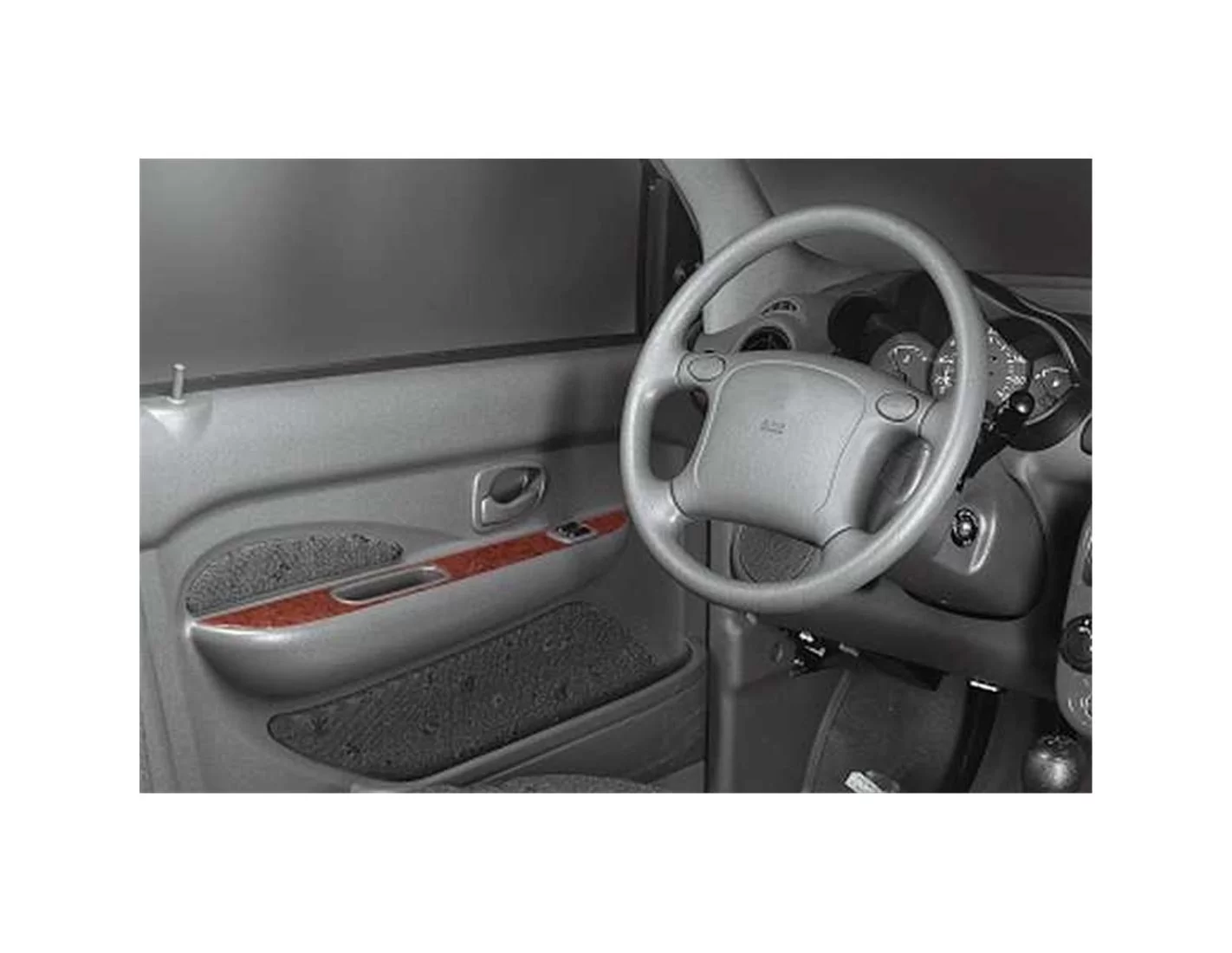 Hyundai Atos 03.98-06.06 3D Decor de carlinga su interior del coche 6-Partes
