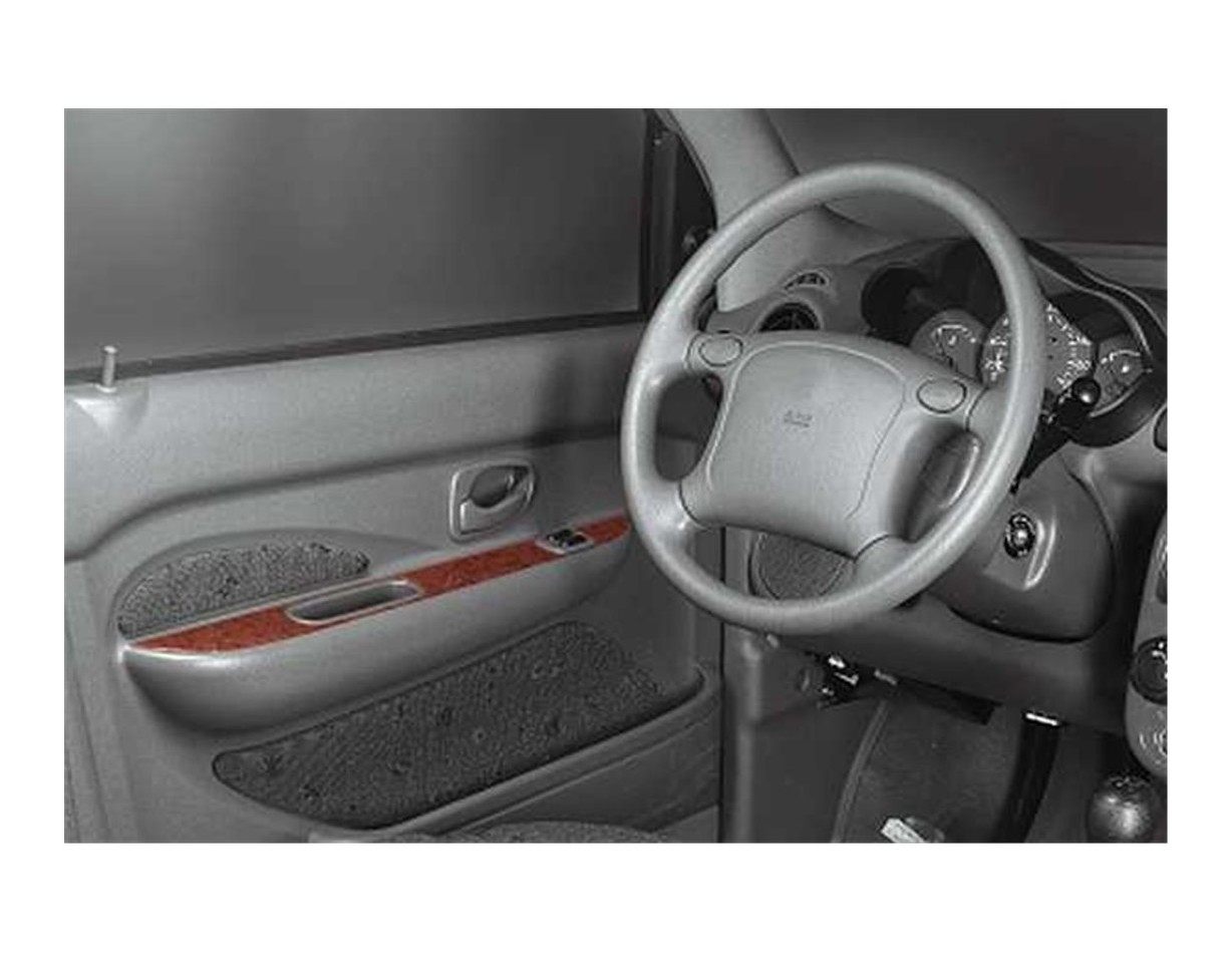Hyundai Atos 03.98 - 06.06 3D Inleg dashboard Interieurset aansluitend en pasgemaakt op he 6 -Teile