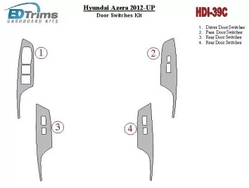Hyundai Azera 2012-UP Window control Decor de carlinga su interior