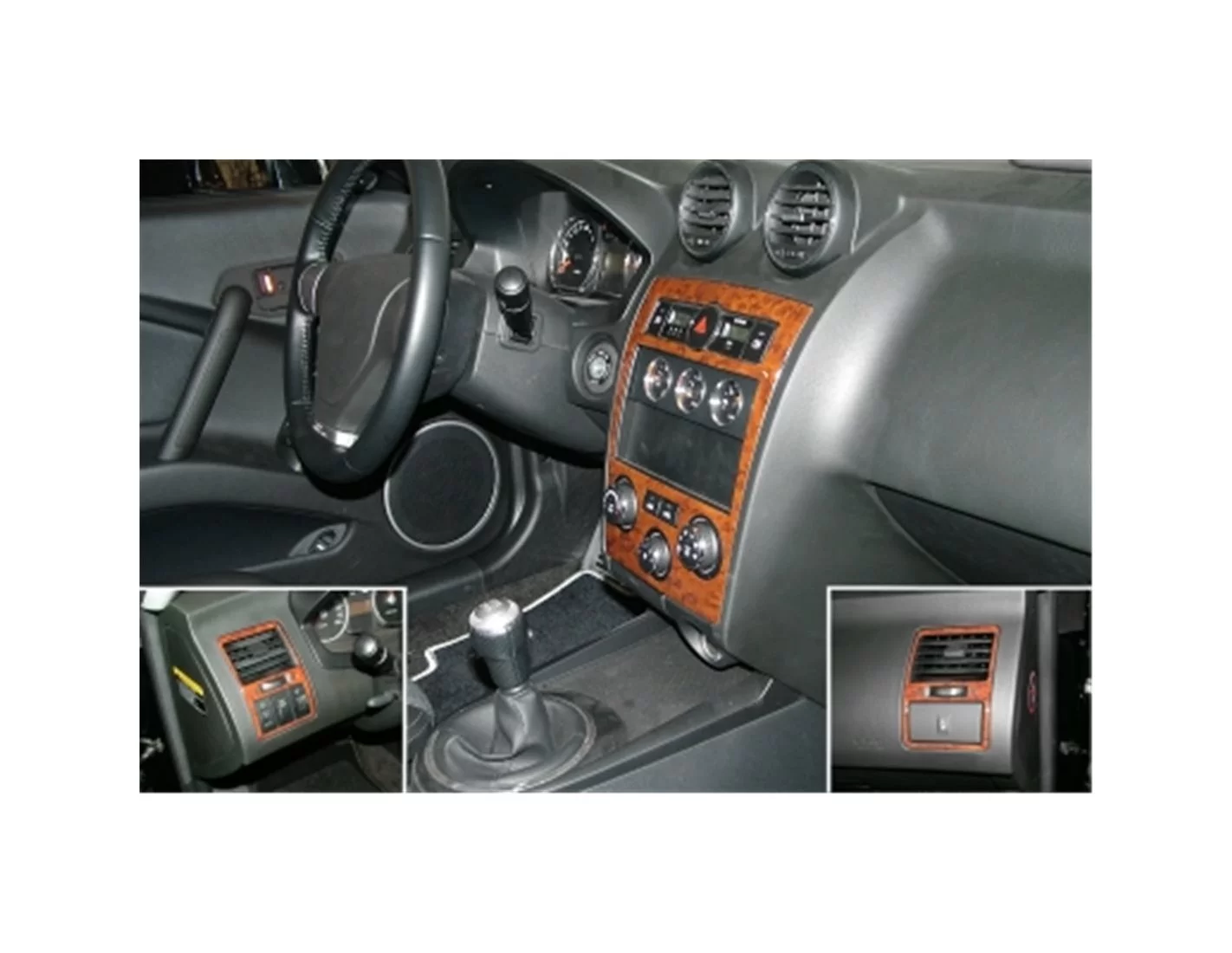 Hyundai Coupe 02.05 - 12.08 3D Inleg dashboard Interieurset aansluitend en pasgemaakt op he 5 -Teile