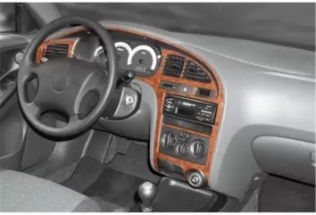 Hyundai Elantra 08.00 - 12.03 3D Inleg dashboard Interieurset aansluitend en pasgemaakt op he 8 -Teile