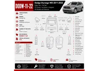 Dodge Durango WD 2011-2022 kit de molduras interiores para salpicadero 22 piezas
