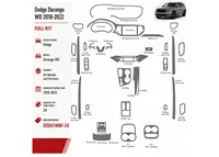 Dodge Durango WD 2018-2022 kit de molduras interiores para salpicadero 24 piezas