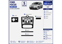 Ford Focus 2004-2010 kit rivestimento cruscotto e interni 3D 5 pezzi