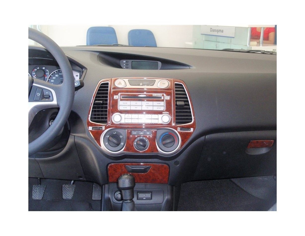 Hyundai I 20 2009 Kit la décoration du tableau de bord 10-Pièce - 1 - habillage decor de tableau de bord
