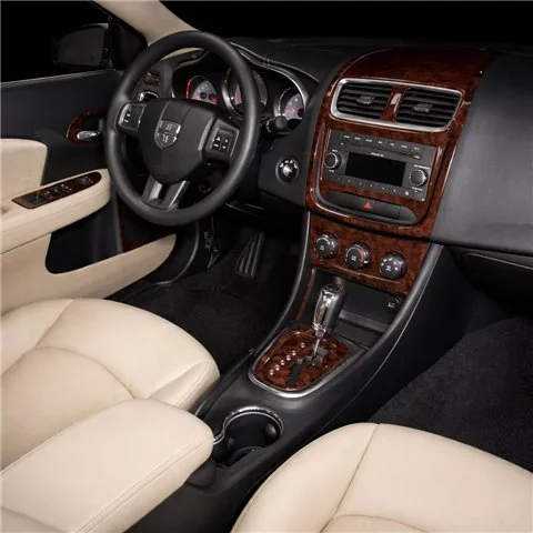 Dodge Avenger 2010-2014 3D Armaturenbrett-Dekor-Set, 15 Teile