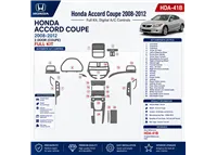 Honda Accord 2008-2012 set completo, 2 porte (Coupe); Automatic comandi climatizzatore kit rivestimento cruscotto e interni 3D