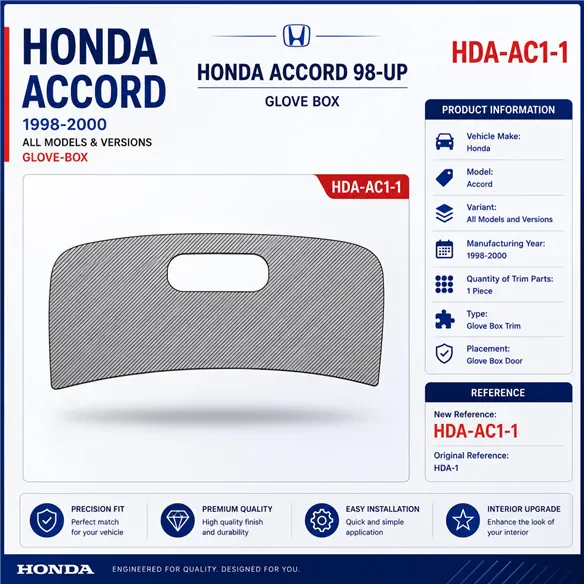 Honda Accord 1998-2000 glowe-box kit rivestimento cruscotto e interni 3D 1 pezzi