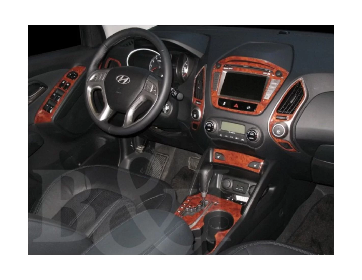 Hyundai ix35 2010-UP Basic Set, Without NAVI Decor de carlinga su interior