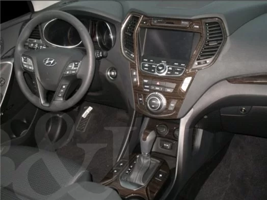 Hyundai Santa Fe 2013-UP Full Set, Without NAVI, Climate-Control With Display, Without 3 row seats Decor de carlinga su interior