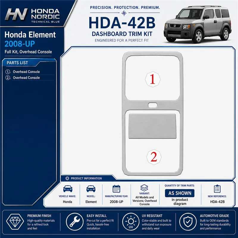 Honda Element 2008-heute 3D Cockpit Dekor Interieurleisten Set As shown in product diagram-teilig