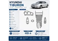 Hyundai Tiburon 1997-1999 3D Cockpit Dekor Interieurleisten Set 10-teilig