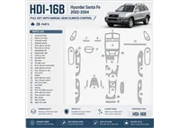 Hyundai Santa Fe 2002-2004 set completo; con cambio manuale Climate-Control kit rivestimento cruscotto e interni 3D 28 pezzi