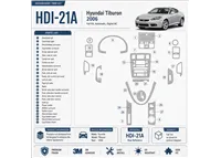Hyundai Tiburon 2006-2006 Full Set, Auto, Automatic AC interieur dashboard decoratieset dashboard decor