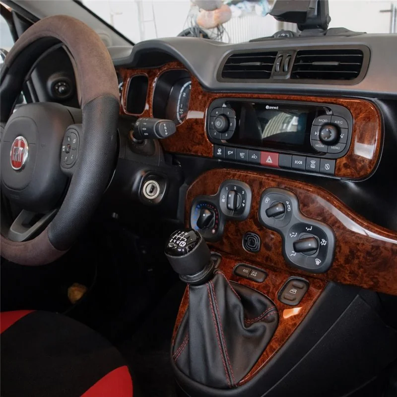 Fiat Panda 2013-2023 3D dashboard trim kit, 10 parts