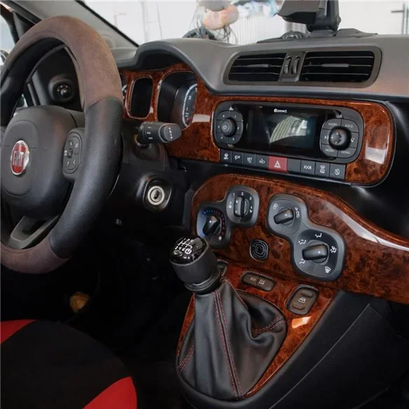 Fiat Panda 2013-2023 3D dashboard trim kit, 10 parts