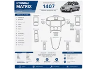 Hyundai Matrix 2006-heute 3D Cockpit Dekor Interieurleisten Set 13-teilig
