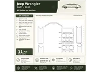 Jeep Wrangler 2007-2010 interieur dashboard decoratieset dashboard decor 11 delen