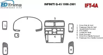 Infiniti Q45 1998-2001 OEM Compliance BD Interieur Dashboard Bekleding Volhouder