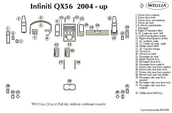 Infiniti QX56 2004-2007 Full Set Decor de carlinga su interior