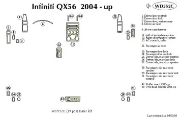 Infiniti QX56 2004-2007 Basic Set Decor de carlinga su interior