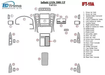 Infiniti QX56 2008-UP Full Set Decor de carlinga su interior