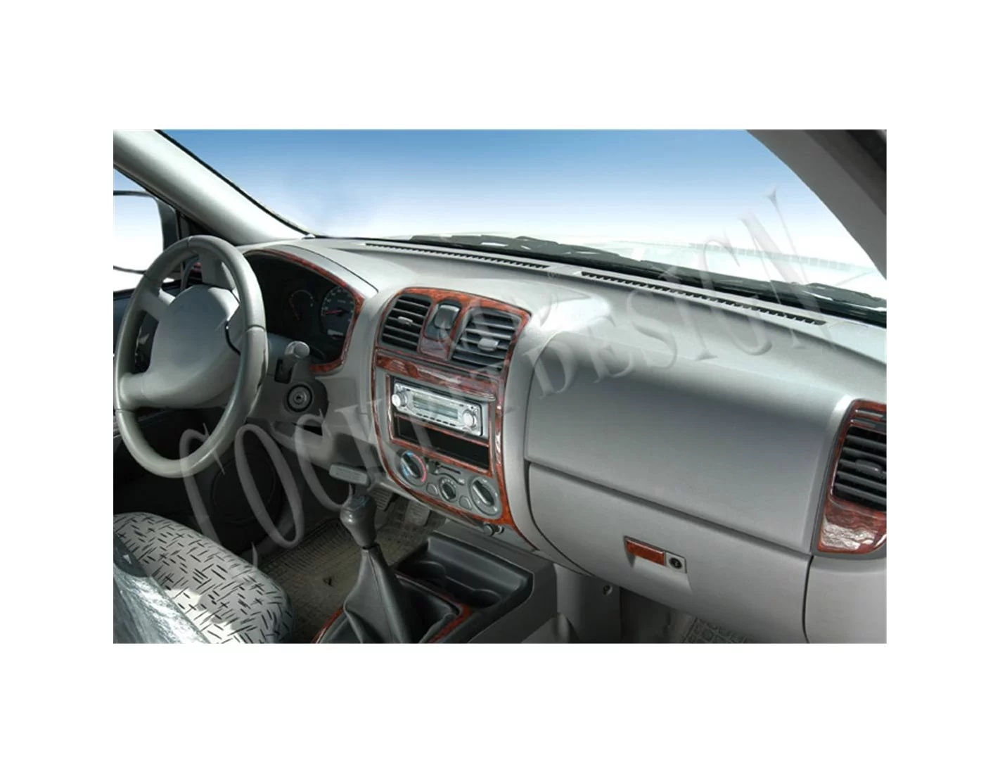 Isuzu D-Max Cab 4X2 01.05-12.06 3D Decor de carlinga su interior del coche 14-Partes