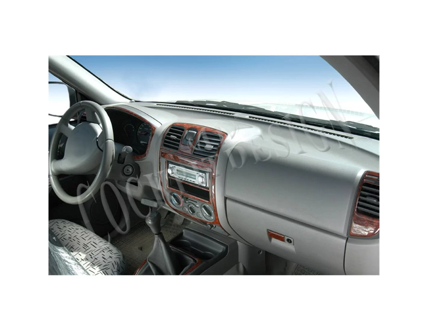 Isuzu D-Max Double Cab 4X4 01.05-12.06 3M 3D Interior Dashboard Trim Kit Dash Trim Dekor 6-Parts