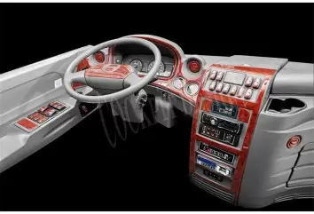 Isuzu Novo 09.09-12.11 3M 3D Interior Dashboard Trim Kit Dash Trim Dekor 4-Parts