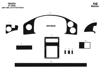 Isuzu Roybus C 01.2007 3D Decor de carlinga su interior del coche 10-Partes