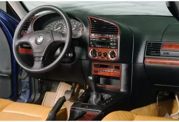 BMW 3 Series E36 01.91 - 04.98 3D Inleg dashboard Interieurset aansluitend en pasgemaakt op he 20 -Teile