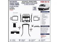 Fiat Ducato 2002-2006 kit cruscotto 3D, 15 pezzi