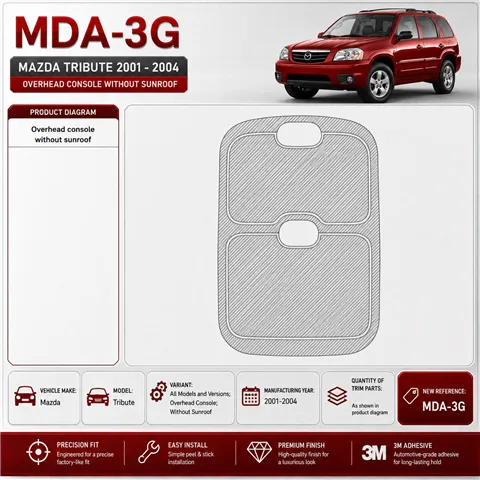 Mazda Tribute 2001-2004 Overhead Console, Without Sunroof kit de molduras interiores para salpicadero