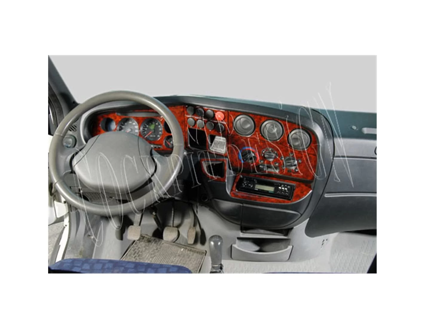 Iveco Daily City 01.99-09.07 3M 3D Interior Dashboard Trim Kit Dash Trim Dekor 8-Parts