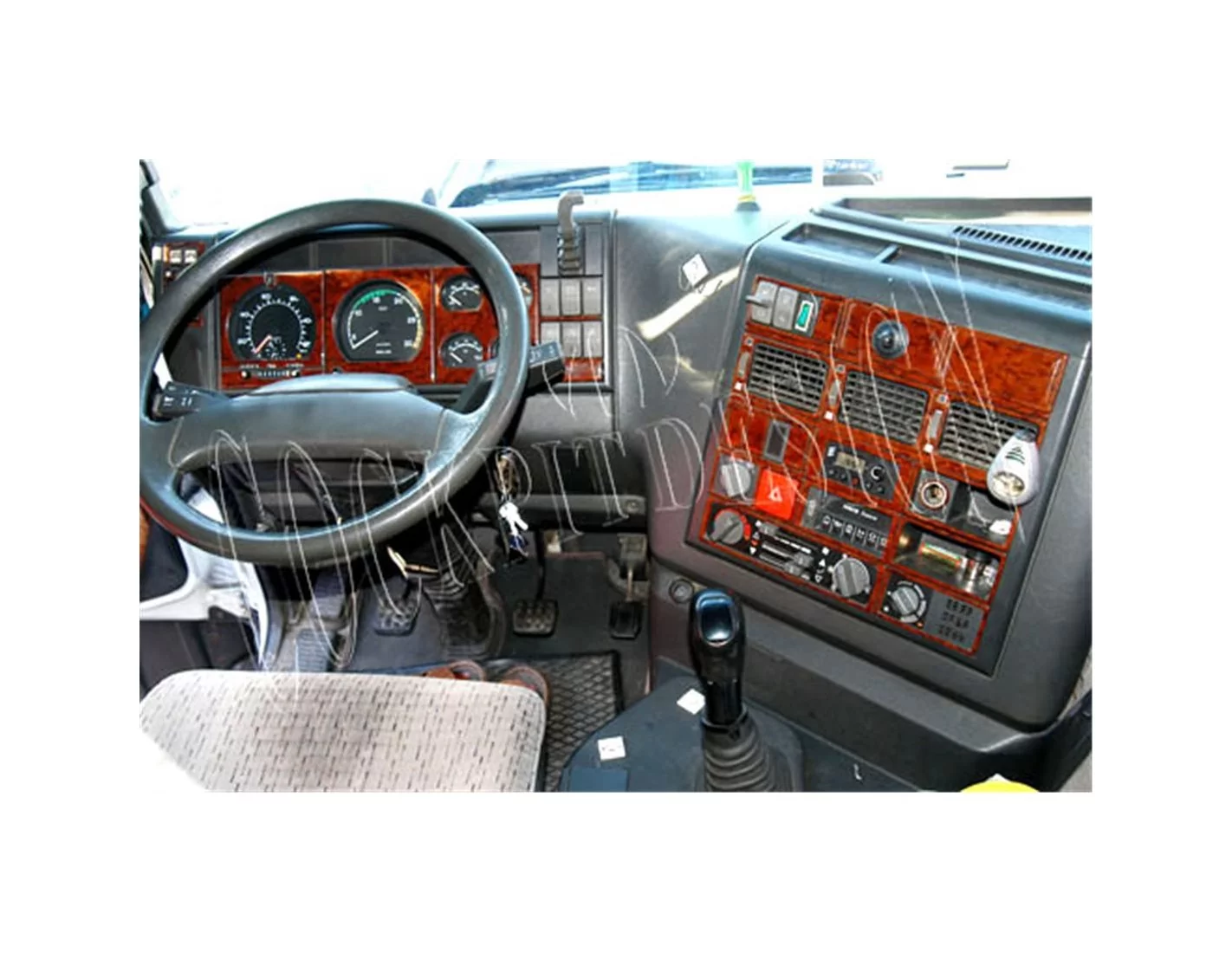 Iveco Eurotech-Eurostar 92-00 Mittelkonsole Armaturendekor Cockpit Dekor 39-Teilige - 1- Cockpit Dekor Innenraum