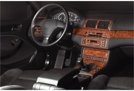 BMW 3 Series E46 04.98-12.04 3D Decor de carlinga su interior del coche 25-Partes