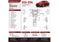 Kia Cerato 2011-heute 3D Cockpit Dekor Interieurleisten Set Full Set / as shown in product diagram-teilig