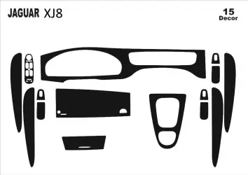 Jaguar XJ8 358 2007�2009 Voll Satz, Automatikgetriebe BD innenausstattung armaturendekor cockpit dekor - 2- Cockpit Dekor Innenr